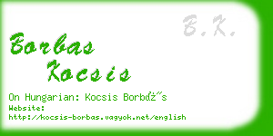 borbas kocsis business card